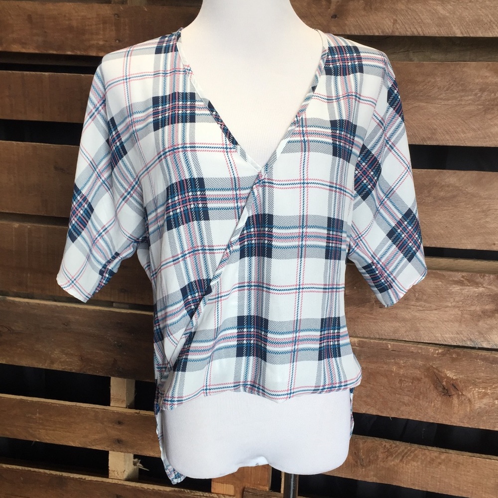 Blue Plaid Top